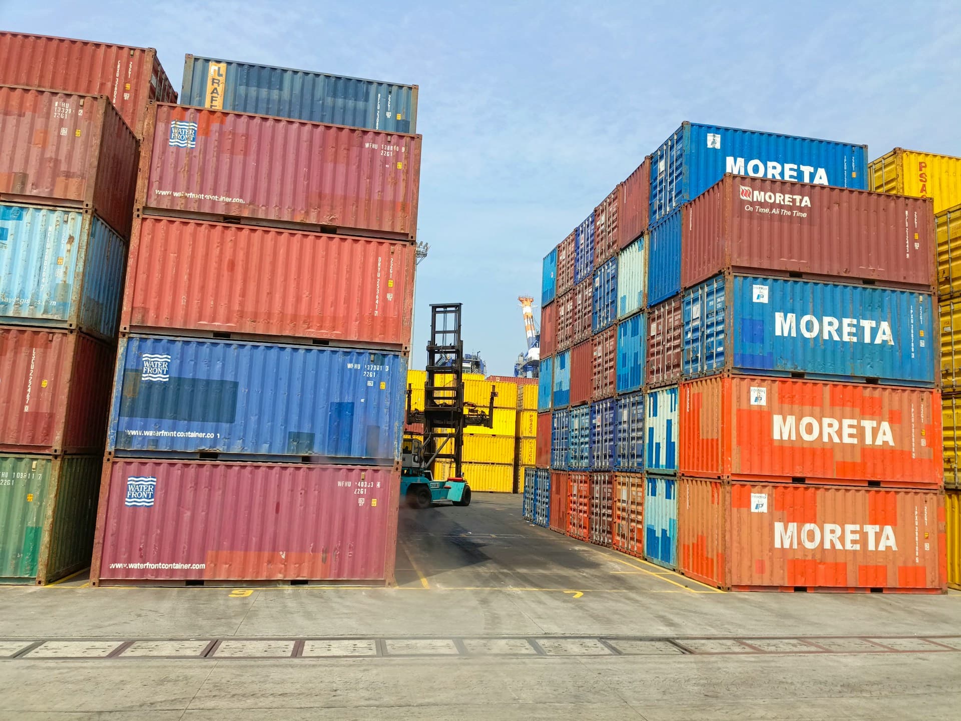 Shipping and customs documents on a desk