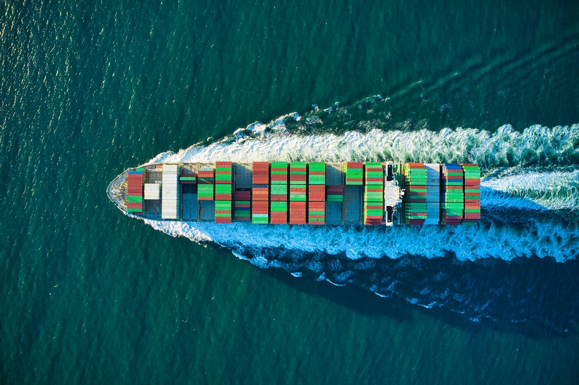 Cargo containers prepared for freight forwarding